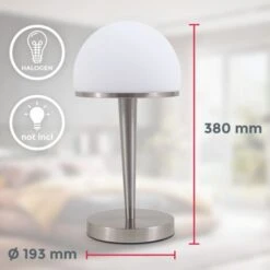 B.K.Licht Lampe De Table Abat-jour Verre Graduable Par Variateur Tactile Intégré Dimmable E14 Lampe De Chevet Verre Opale 9 B.K.Licht Lampe De Table Abat-jour Verre Graduable Par Variateur Tactile Intégré Dimmable E14 Lampe De Chevet Verre Opale -EUROPALAMP Soldes Magasin 27245521 5