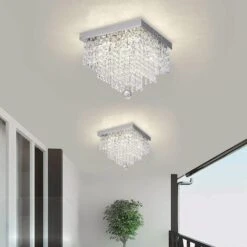 LED Lustre Plafonnier En Cristal Acier Inoxydable Moderne Lampe De Plafond, Pendentif Style Design élégant Lumière K9 Cristal -EUROPALAMP Soldes Magasin 27611233 3