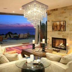 LED Lustre Plafonnier En Cristal Acier Inoxydable Moderne Lampe De Plafond, Pendentif Style Design élégant Lumière K9 Cristal -EUROPALAMP Soldes Magasin 27611233 5