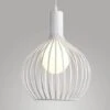 Lustre Suspensions Industrielle Cage Fer Lustre Abat-Jour E27 Blanc