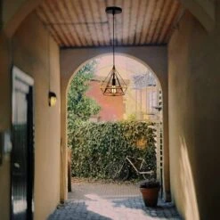 2x Corde De Chanvre Cage Lampe De Plafond,Lustre Suspension Industrielle 25cm En Forme Diamant Corde De Chanvre Noir -EUROPALAMP Soldes Magasin 27611249 4