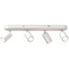 Barre De Spots I 4 Spots Pivotants & Orientables I GU10 I Blanc Mat I Livré Sans Ampoules