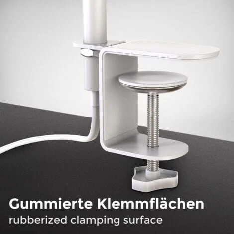 Lampe De Lecture Pivotante Retro Industriel Avec Interrupteur à Câble I Patte à Vis I E27 I Lampe à Pince I Métal I Blanc 5 Lampe De Lecture Pivotante Retro Industriel Avec Interrupteur à Câble I Patte à Vis I E27 I Lampe à Pince I Métal I Blanc – Image 5