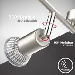 B.K.Licht Plafonnier 4 Spots Pivotants & Orientables, 4 Ampoules LED 5W GU10, Barre Spots Plafond Salon Salle à Manger Cuisine Couloir, Lumière Blanche Neutre 4000K 7 B.K.Licht Plafonnier 4 Spots Pivotants & Orientables, 4 Ampoules LED 5W GU10, Barre Spots Plafond Salon Salle à Manger Cuisine Couloir, Lumière Blanche Neutre 4000K -EUROPALAMP Soldes Magasin 28271691 3