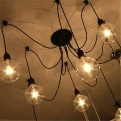 Lustre Suspension Araignee E27 Douille Rétro Industriel Abat-jour Noir, DIY Ajustable Longueur Avec 1.5m Fil, 8 Bras (pas D'ampoule) 7 Lustre Suspension Araignee E27 Douille Rétro Industriel Abat-jour Noir, DIY Ajustable Longueur Avec 1.5m Fil, 8 Bras (pas D'ampoule) -EUROPALAMP Soldes Magasin 28992123 3