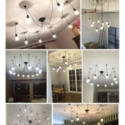 Lustre Suspension Araignee E27 Douille Rétro Industriel Abat-jour Noir, DIY Ajustable Longueur Avec 1.5m Fil, 8 Bras (pas D'ampoule) 9 Lustre Suspension Araignee E27 Douille Rétro Industriel Abat-jour Noir, DIY Ajustable Longueur Avec 1.5m Fil, 8 Bras (pas D'ampoule) -EUROPALAMP Soldes Magasin 28992123 5