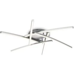 Plafonnier LED 24W, 6 Platines LED, Orientable, 2880Lm, 3000K Blanc Chaud, Lampe Plafond Métal Aluminium Brossé Salon Cuisine