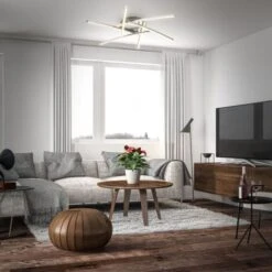 Plafonnier LED 24W, 6 Platines LED, Orientable, 2880Lm, 3000K Blanc Chaud, Lampe Plafond Métal Aluminium Brossé Salon Cuisine 7 Plafonnier LED 24W, 6 Platines LED, Orientable, 2880Lm, 3000K Blanc Chaud, Lampe Plafond Métal Aluminium Brossé Salon Cuisine -EUROPALAMP Soldes Magasin 29816618 3