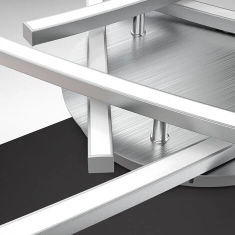 Plafonnier LED 24W, 6 Platines LED, Orientable, 2880Lm, 3000K Blanc Chaud, Lampe Plafond Métal Aluminium Brossé Salon Cuisine 4 Plafonnier LED 24W, 6 Platines LED, Orientable, 2880Lm, 3000K Blanc Chaud, Lampe Plafond Métal Aluminium Brossé Salon Cuisine – Image 4