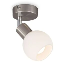 Spot LED Pivotant Pour Plafond Avec Abat-jour En Verre I Couleur De Lumière Blanche Chaude I 5W I 3.000 K I E14 I 470lm I 1-flamme
