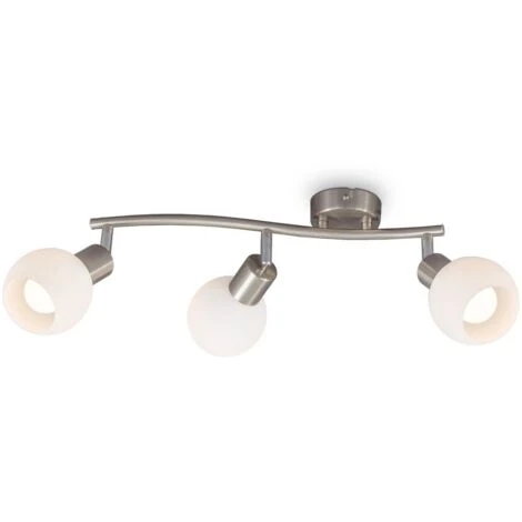 Plafonnier LED Pivotant Avec Abat-jour En Verre I Couleur De Lumière Blanche Chaude I 3x 5W I 3.000 K I E14 I 3x 470lm I 3-flamme 1 Plafonnier LED Pivotant Avec Abat-jour En Verre I Couleur De Lumière Blanche Chaude I 3x 5W I 3.000 K I E14 I 3x 470lm I 3-flamme