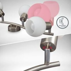 Plafonnier LED Pivotant Avec Abat-jour En Verre I Couleur De Lumière Blanche Chaude I 3x 5W I 3.000 K I E14 I 3x 470lm I 3-flamme 9 Plafonnier LED Pivotant Avec Abat-jour En Verre I Couleur De Lumière Blanche Chaude I 3x 5W I 3.000 K I E14 I 3x 470lm I 3-flamme -EUROPALAMP Soldes Magasin 30191551 5