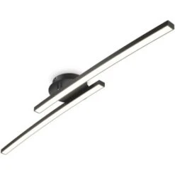 B.K.Licht I Plafonnier 12W, 2 Platines LED Pivotantes, 3000K Blanc Chaud, Noir, 1100 Lumen