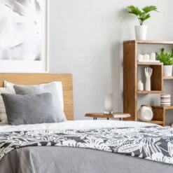 Lampe De Table En Tissu Gris I Fonction Tactile I 3 Fois Gradable I E14 I Socle Chromé I Sans Ampoule -EUROPALAMP Soldes Magasin 30191586 4