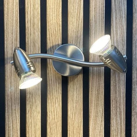 Spot Plafonnier Orientable 2 Têtes GU10 COLUMBUS 2 Spot Plafonnier Orientable 2 Têtes GU10 COLUMBUS – Image 2