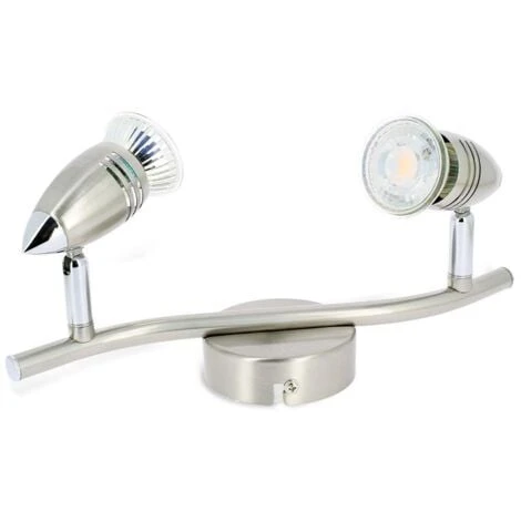 Spot Plafonnier Orientable 2 Têtes GU10 COLUMBUS 3 Spot Plafonnier Orientable 2 Têtes GU10 COLUMBUS – Image 3