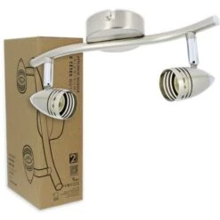 Spot Plafonnier Orientable 2 Têtes GU10 COLUMBUS 7 Spot Plafonnier Orientable 2 Têtes GU10 COLUMBUS -EUROPALAMP Soldes Magasin 31500227 4