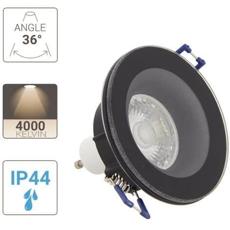 Xanlite - Spot GU10 50W 4000K Rond Noir IP44 - SP50RIP44NCW 4 Xanlite - Spot GU10 50W 4000K Rond Noir IP44 - SP50RIP44NCW – Image 4