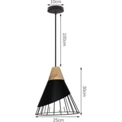 Lot De 3 Lustre Suspension En Forme Badminton En Métal E27 Pour Chambre Bar Noir -EUROPALAMP Soldes Magasin 32199769 5