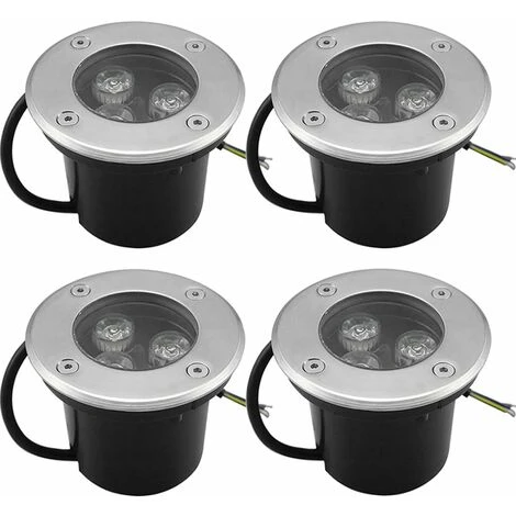 Lumières Enterrées, Led Chaud Blanc Enterré Lampe De Paysage Lampe De Sol Pour Jardin, Éclairage Extérieur---Ip68 Ac85-265V (4Pack,3W) 1 Lumières Enterrées, Led Chaud Blanc Enterré Lampe De Paysage Lampe De Sol Pour Jardin, Éclairage Extérieur---Ip68 Ac85-265V (4Pack,3W)