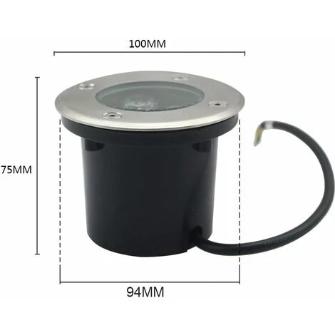 Lumières Enterrées, Led Chaud Blanc Enterré Lampe De Paysage Lampe De Sol Pour Jardin, Éclairage Extérieur---Ip68 Ac85-265V (4Pack,3W) 2 Lumières Enterrées, Led Chaud Blanc Enterré Lampe De Paysage Lampe De Sol Pour Jardin, Éclairage Extérieur---Ip68 Ac85-265V (4Pack,3W) – Image 2