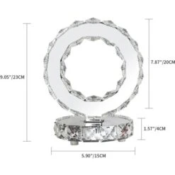 LED Lampe De Table En Cristal, Lampe De Chevet élégante Décorative, Lampe De Veilleuse Idéale Pour Chambre De Coucher, Salon, 18W Lumière Blanc Froide -EUROPALAMP Soldes Magasin 33022602 4