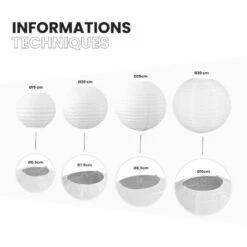 Lot De 12 Boules Japonaises 15/20/25/30cm 7 Lot De 12 Boules Japonaises 15/20/25/30cm -EUROPALAMP Soldes Magasin 36208777 3