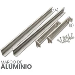 Support De Surface En Aluminium Pour Panneau Led 120x60cm Pack 1 Pce. -EUROPALAMP Soldes Magasin 36290986 3