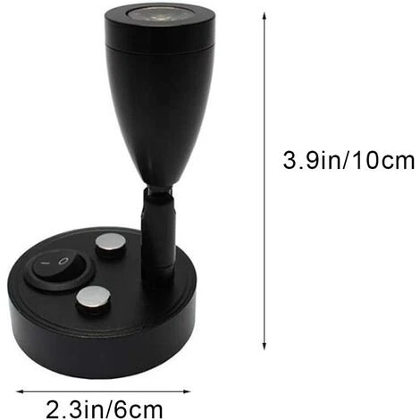 LITZEE 2 Pièces 12V LED Spot Lampe De Lecture Murale De Chevet Interrupteur Réglable Camping-Car Caravane Van Caravane Lumière Intérieure Pour Bateau Camping-Car (Noir,Court) 3 LITZEE 2 Pièces 12V LED Spot Lampe De Lecture Murale De Chevet Interrupteur Réglable Camping-Car Caravane Van Caravane Lumière Intérieure Pour Bateau Camping-Car (Noir,Court) – Image 3