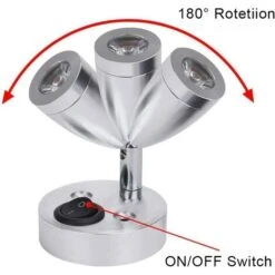 LITZEE 2 Pièces 12V LED Spot Lampe De Lecture Murale De Chevet Interrupteur Réglable Camping-Car Caravane Van Caravane Lumière Intérieure Pour Bateau Camping-Car (Noir,Court) 9 LITZEE 2 Pièces 12V LED Spot Lampe De Lecture Murale De Chevet Interrupteur Réglable Camping-Car Caravane Van Caravane Lumière Intérieure Pour Bateau Camping-Car (Noir,Court) -EUROPALAMP Soldes Magasin 36737344 5