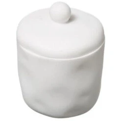 Pot à Coton Design Indonésie 12cm Blanc