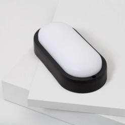 Plafonnier LED Extérieur Ovale 25W Hublot Black IP65 98x198 Mm Downlight Blanc Chaud 3000K 9 Plafonnier LED Extérieur Ovale 25W Hublot Black IP65 98x198 Mm Downlight Blanc Chaud 3000K -EUROPALAMP Soldes Magasin 39378594 5