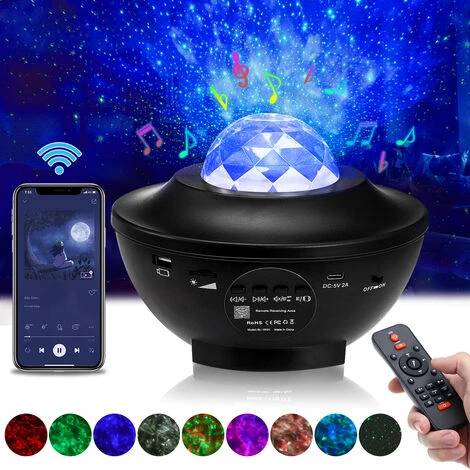 LED Galaxy Projecteur Lumière Starry Sky Star Bluetooth Musique Veilleuse + Télécommande 1 LED Galaxy Projecteur Lumière Starry Sky Star Bluetooth Musique Veilleuse + Télécommande