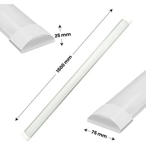 Luminaire LED Lineal Surface 150cm 48W 4800LM Blanc Chaud 3000K - Pack 5 Pcs. 4 Luminaire LED Lineal Surface 150cm 48W 4800LM Blanc Chaud 3000K - Pack 5 Pcs. – Image 4