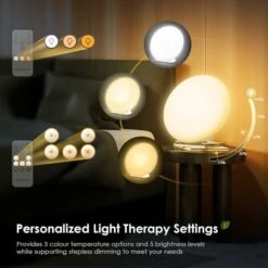 Lampe De Luminothérapie Lampe SDD 10000 Lux Avec 3 Modes De Couleurs, 5 Niveaux De Luminosité, Lampe De Luminothérapie Portable Avec Télécommande Et 4 Réglages De Minuterie, Lampes Solaires Réglables 7 Lampe De Luminothérapie Lampe SDD 10000 Lux Avec 3 Modes De Couleurs, 5 Niveaux De Luminosité, Lampe De Luminothérapie Portable Avec Télécommande Et 4 Réglages De Minuterie, Lampes Solaires Réglables -EUROPALAMP Soldes Magasin 42309653 3