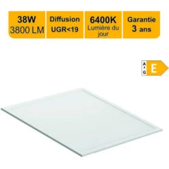 Dalle LED 38W 60x60 UGR19 3800lm 6500K - Garantie 5 Ans