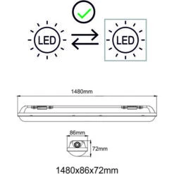 Boitier étanche Traversant IP65 150cm + 2 Tubes LED 2x24W 4800lm 6500K - Garantie 2 Ans 7 Boitier étanche Traversant IP65 150cm + 2 Tubes LED 2x24W 4800lm 6500K - Garantie 2 Ans -EUROPALAMP Soldes Magasin 43459269 4