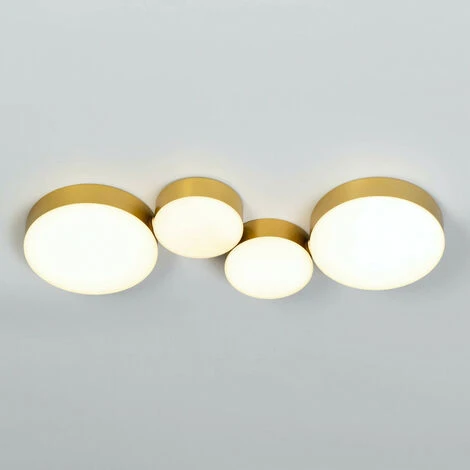 Plafonnier Moderne Doré 4 Spots Lumineux LED - Skavi 4 Plafonnier Moderne Doré 4 Spots Lumineux LED - Skavi – Image 4