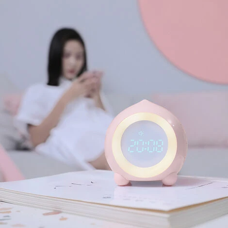 Réveil Enfant Pour Garçons Filles Avec Veilleuse Et Lumière Colorée Reveil Lumineux Intelligent Numérique Enfant Avec Fonction Snooze Et Lumière De Réveil - Triomphe(rose) 3 Réveil Enfant Pour Garçons Filles Avec Veilleuse Et Lumière Colorée Reveil Lumineux Intelligent Numérique Enfant Avec Fonction Snooze Et Lumière De Réveil - Triomphe(rose) – Image 3