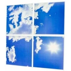 Lot De 4 Paves LED Ciel 45W 3200 Lumens - 60x60cm - Blanc Froid 6000K