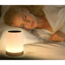 Lampe De Chevet LED Intelligente, 3 Niveaux De Luminosité, Lampe De Chevet Multicolore Avec Fonction Minuterie, Commande Tactile,Starlight -EUROPALAMP Soldes Magasin 46775071 5