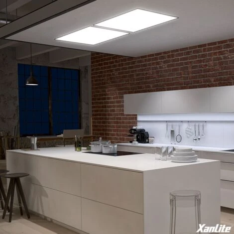 Xanlite - Plafonnier LED Carré - Cons. 42W - 3300 Lumens - Blanc Neutre - 3 Modes De Fixation - PA3000NW 2 Xanlite - Plafonnier LED Carré - Cons. 42W - 3300 Lumens - Blanc Neutre - 3 Modes De Fixation - PA3000NW – Image 2