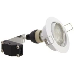 Xanlite - Lot De 5 Spots Encastrés Metal Blanc - ORIENTABLE - Ampoule LED GU10 Incluses - Cons. 5W (eq. 50W) - 345 Lumens - Blanc Neutre - PACK5SP50ABCW -EUROPALAMP Soldes Magasin 47378764 4