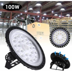 50W à 500W UFO 6000K LED Rond Industriel Projecteur - 100W