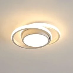 Plafonnier LED Moderne, Luminaire Plafonnier Rond, Blanc Chaud 3500K 32W 2500LM, Lampe De Plafond Pour Couloir Salon Dia 28cm
