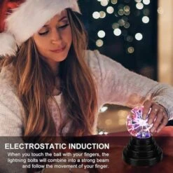 Nouveauté Verre Magique Plasma Électrique Statique Ball Light 6 Pouces Lumières De Table Sphère Veilleuse Enfants Cadeau Pour Magic Plasma Lightning Nuit Lampe (Taille : 6 Inch) -EUROPALAMP Soldes Magasin 50150691 4