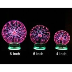 Nouveauté Verre Magique Plasma Électrique Statique Ball Light 6 Pouces Lumières De Table Sphère Veilleuse Enfants Cadeau Pour Magic Plasma Lightning Nuit Lampe (Taille : 6 Inch) -EUROPALAMP Soldes Magasin 50150691 5