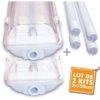 Lot De 2 Boîtiers 150 Cm + 4 Tubes 150 Cm (réglette Pour Garage, Cave...) Température De Couleur: Blanc Froid 6000K