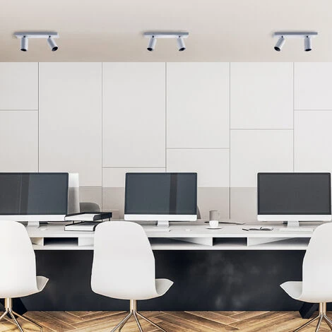 Paco Home Plafonnier Lampe Finition Haut De Gamme Montage Simple Spots Orientables Remplaçables GU10 Blanc, 2 Flammes Longues 2 Paco Home Plafonnier Lampe Finition Haut De Gamme Montage Simple Spots Orientables Remplaçables GU10 Blanc, 2 Flammes Longues – Image 2