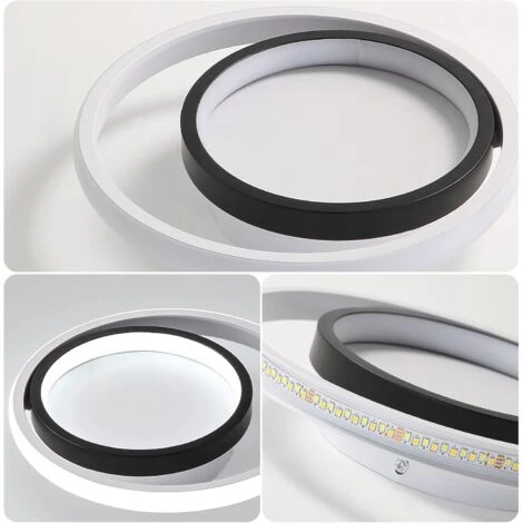 Plafonnier Led 33W 3300lm, Lampe De Plafond Rond Moderne, Luminaire Plafonnier 6000K Lumière Blanche Froide, Pour Cuisine, Salon, Chambre, Salle à Manger 5 Plafonnier Led 33W 3300lm, Lampe De Plafond Rond Moderne, Luminaire Plafonnier 6000K Lumière Blanche Froide, Pour Cuisine, Salon, Chambre, Salle à Manger – Image 5